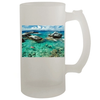 Oceans 16oz Frosted Beer Stein