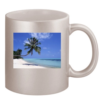 Oceans 11oz Metallic Silver Mug