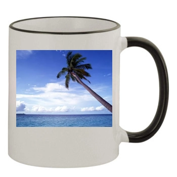 Oceans 11oz Colored Rim & Handle Mug