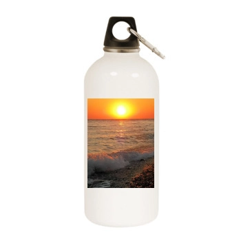 Oceans White Water Bottle With Carabiner