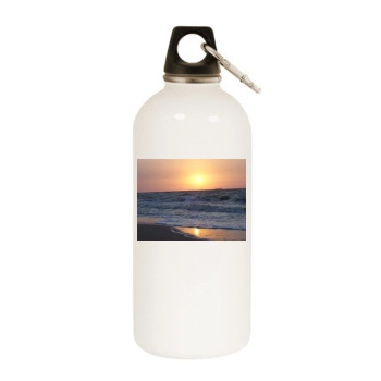 Oceans White Water Bottle With Carabiner