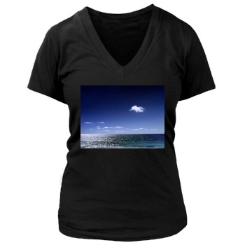 Oceans Women's Deep V-Neck TShirt