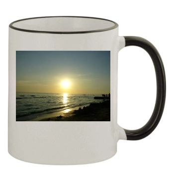 Oceans 11oz Colored Rim & Handle Mug