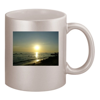 Oceans 11oz Metallic Silver Mug