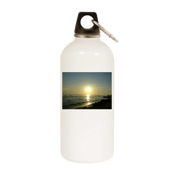 Oceans White Water Bottle With Carabiner