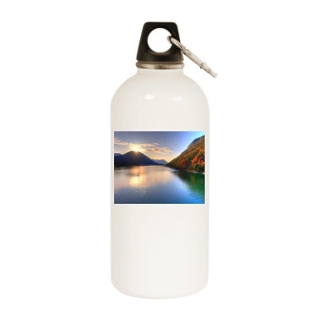 Oceans White Water Bottle With Carabiner