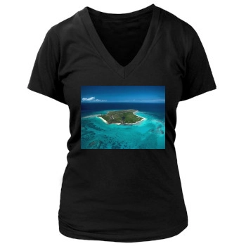 Oceans Women's Deep V-Neck TShirt