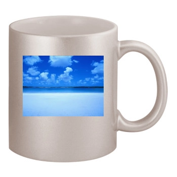 Oceans 11oz Metallic Silver Mug