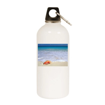 Oceans White Water Bottle With Carabiner