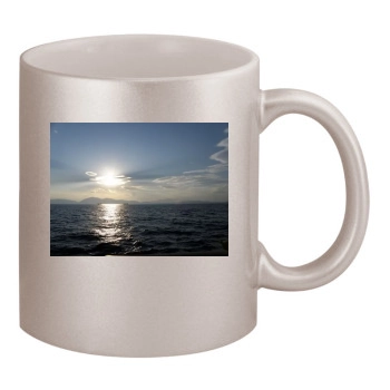 Oceans 11oz Metallic Silver Mug