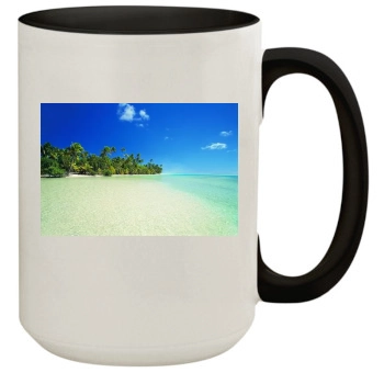 Oceans 15oz Colored Inner & Handle Mug