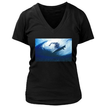 Oceans Women's Deep V-Neck TShirt