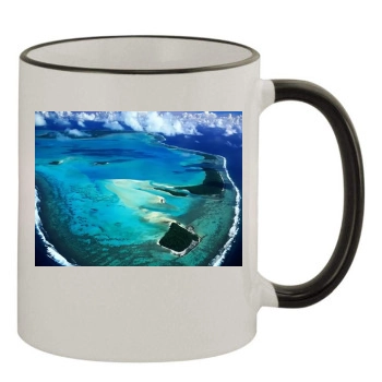 Oceans 11oz Colored Rim & Handle Mug