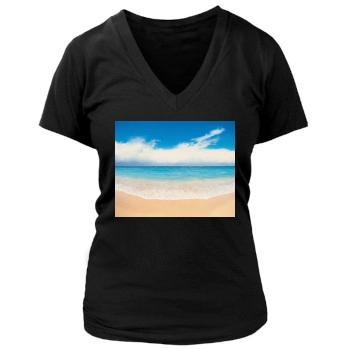 Oceans Women's Deep V-Neck TShirt