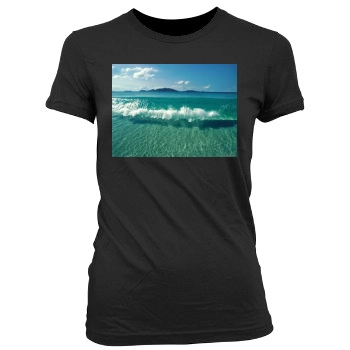 Oceans Women's Junior Cut Crewneck T-Shirt