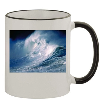 Oceans 11oz Colored Rim & Handle Mug