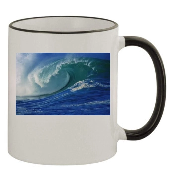 Oceans 11oz Colored Rim & Handle Mug