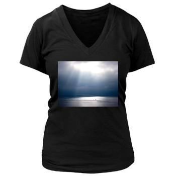 Oceans Women's Deep V-Neck TShirt