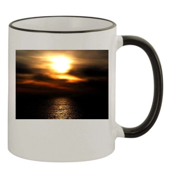 Oceans 11oz Colored Rim & Handle Mug