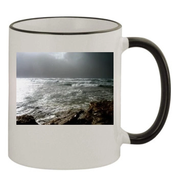 Oceans 11oz Colored Rim & Handle Mug