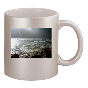 Oceans 11oz Metallic Silver Mug