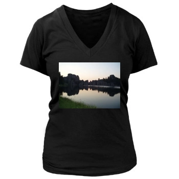 Lakes Women's Deep V-Neck TShirt