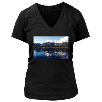 Lakes Women's Deep V-Neck TShirt