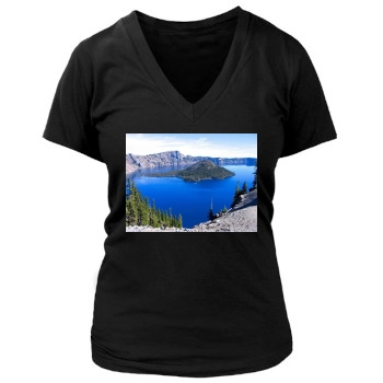 Lakes Women's Deep V-Neck TShirt