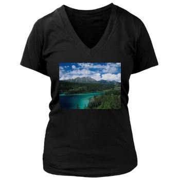 Lakes Women's Deep V-Neck TShirt