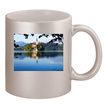 Lakes 11oz Metallic Silver Mug