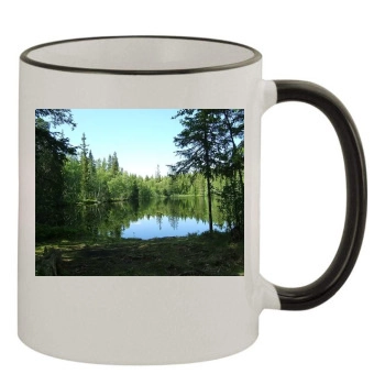 Lakes 11oz Colored Rim & Handle Mug