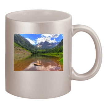 Lakes 11oz Metallic Silver Mug