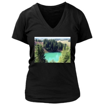 Lakes Women's Deep V-Neck TShirt