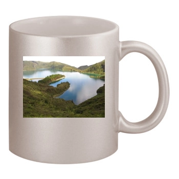 Lakes 11oz Metallic Silver Mug