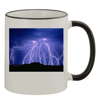 Sky 11oz Colored Rim & Handle Mug