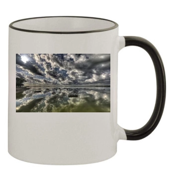 Sky 11oz Colored Rim & Handle Mug