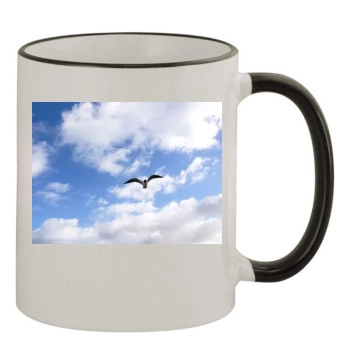 Sky 11oz Colored Rim & Handle Mug