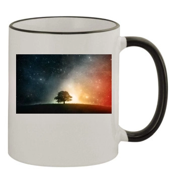 Sky 11oz Colored Rim & Handle Mug