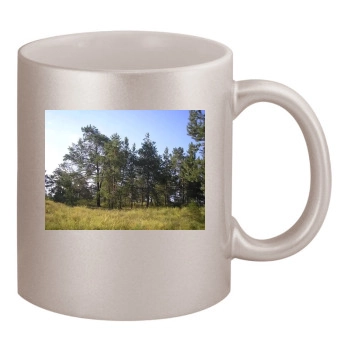 Forests 11oz Metallic Silver Mug