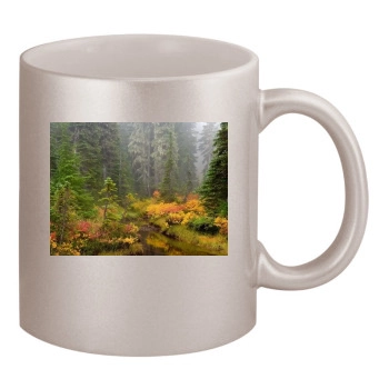 Forests 11oz Metallic Silver Mug