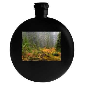 Forests Round Flask