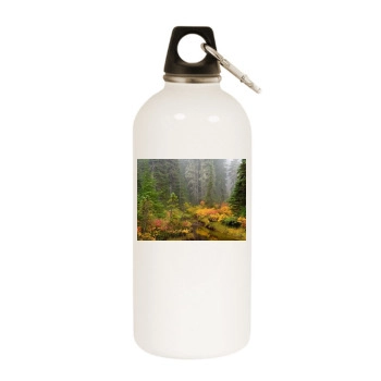 Forests White Water Bottle With Carabiner