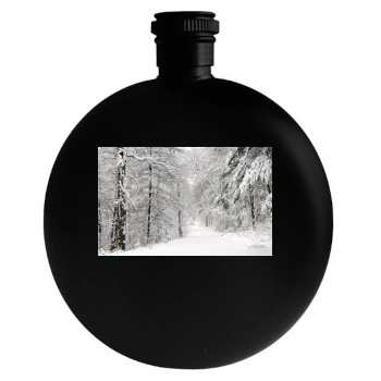 Forests Round Flask