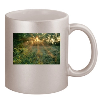 Forests 11oz Metallic Silver Mug