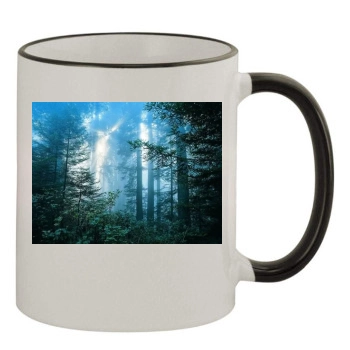 Forests 11oz Colored Rim & Handle Mug