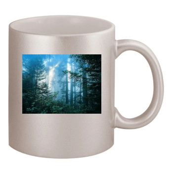 Forests 11oz Metallic Silver Mug