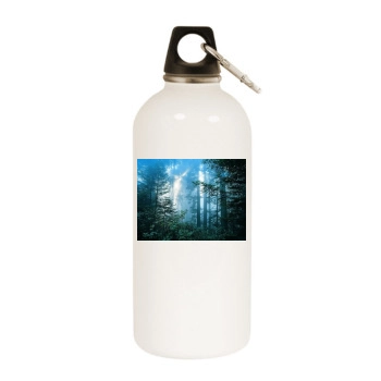 Forests White Water Bottle With Carabiner