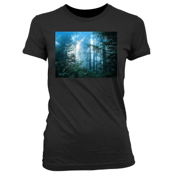 Forests Women's Junior Cut Crewneck T-Shirt