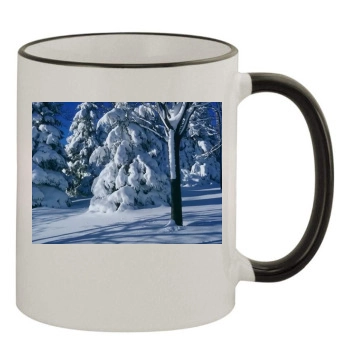 Forests 11oz Colored Rim & Handle Mug