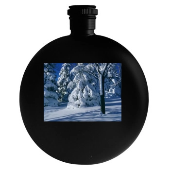 Forests Round Flask